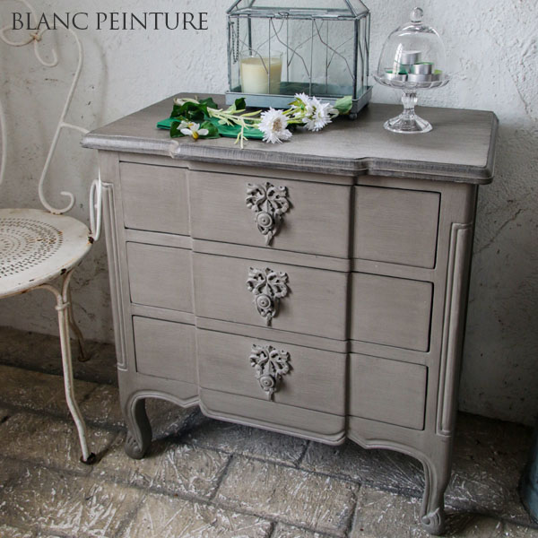 BLANC PEINTURE 3ドロワー3段引出しチェスト サイドボード フレンチ