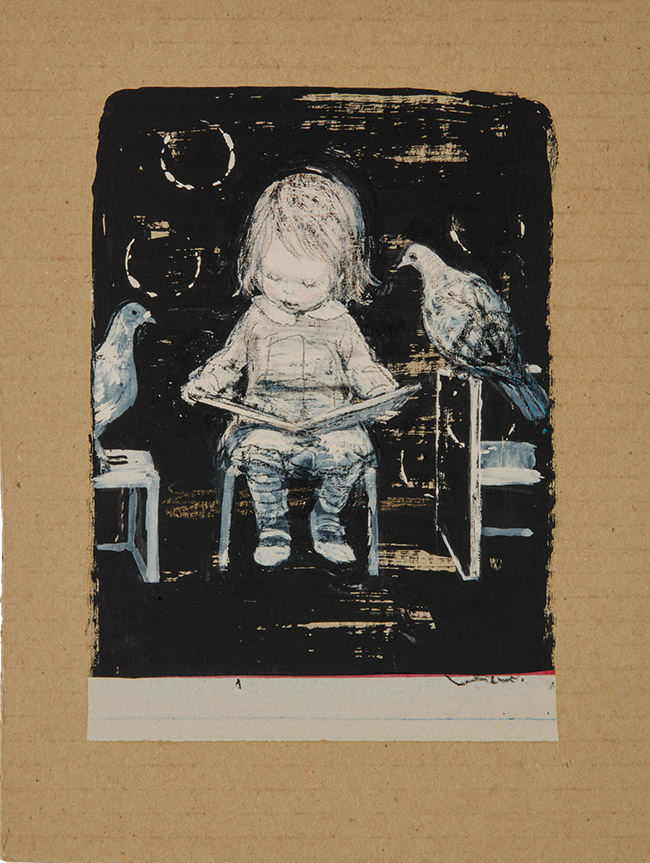 みみをすますように 酒井駒子」展 兵庫県立美術館ギャラリー棟3階で