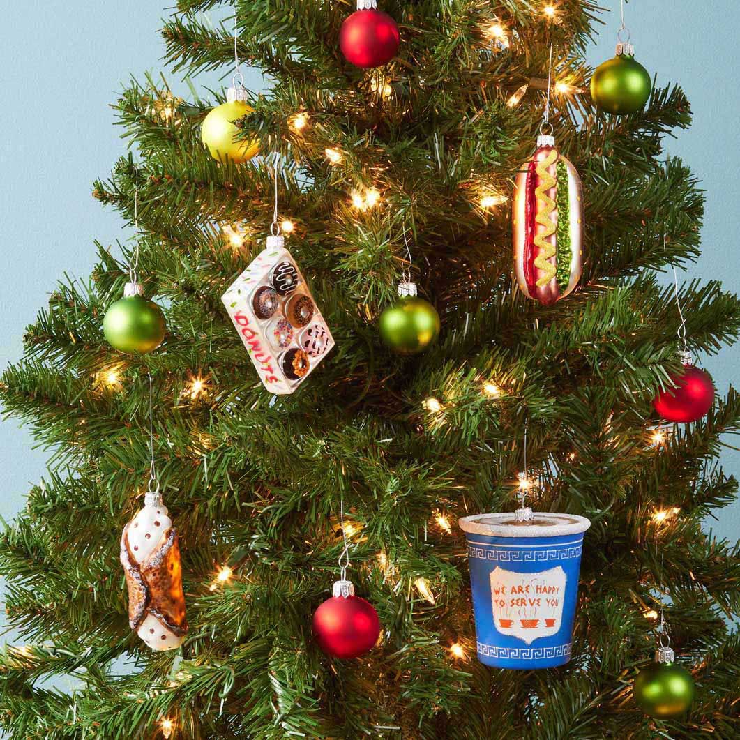 NYC ガラスオーナメント ホットドッグ(ホットドッグ)：クリスマス