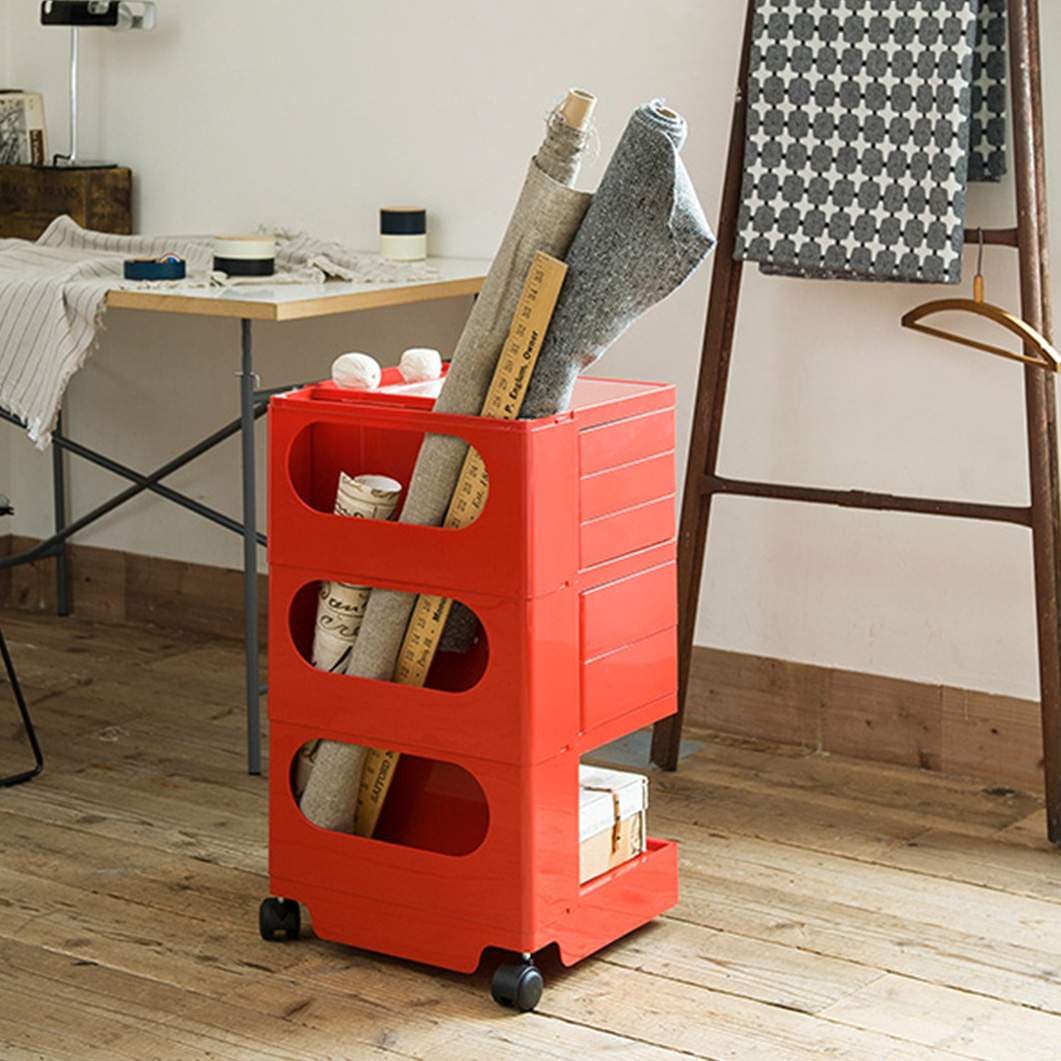 ボビーワゴン 3段5トレイ ブラック(ブラック)：ホーム