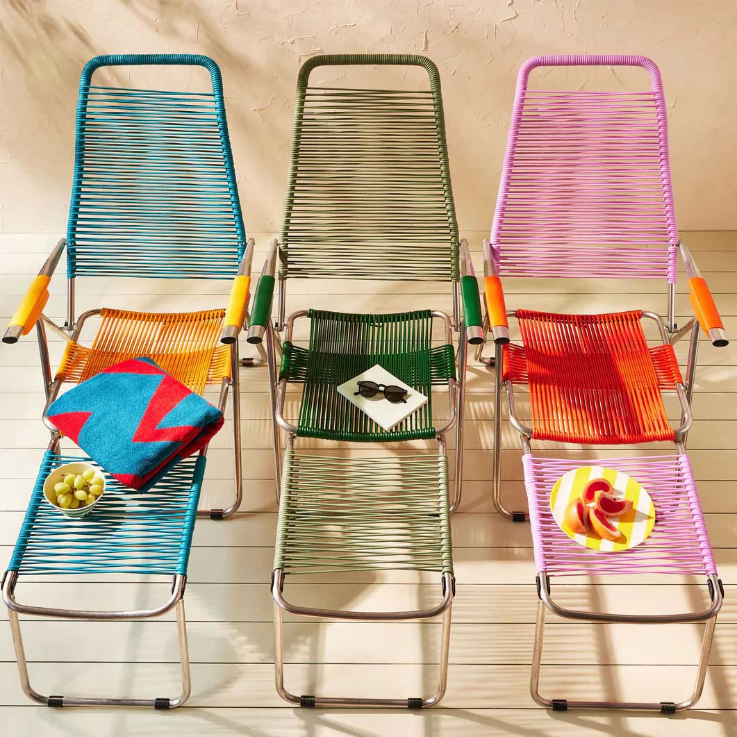 スパゲッティ アウトドア ラウンジチェア グリーン／セージ(グリーン