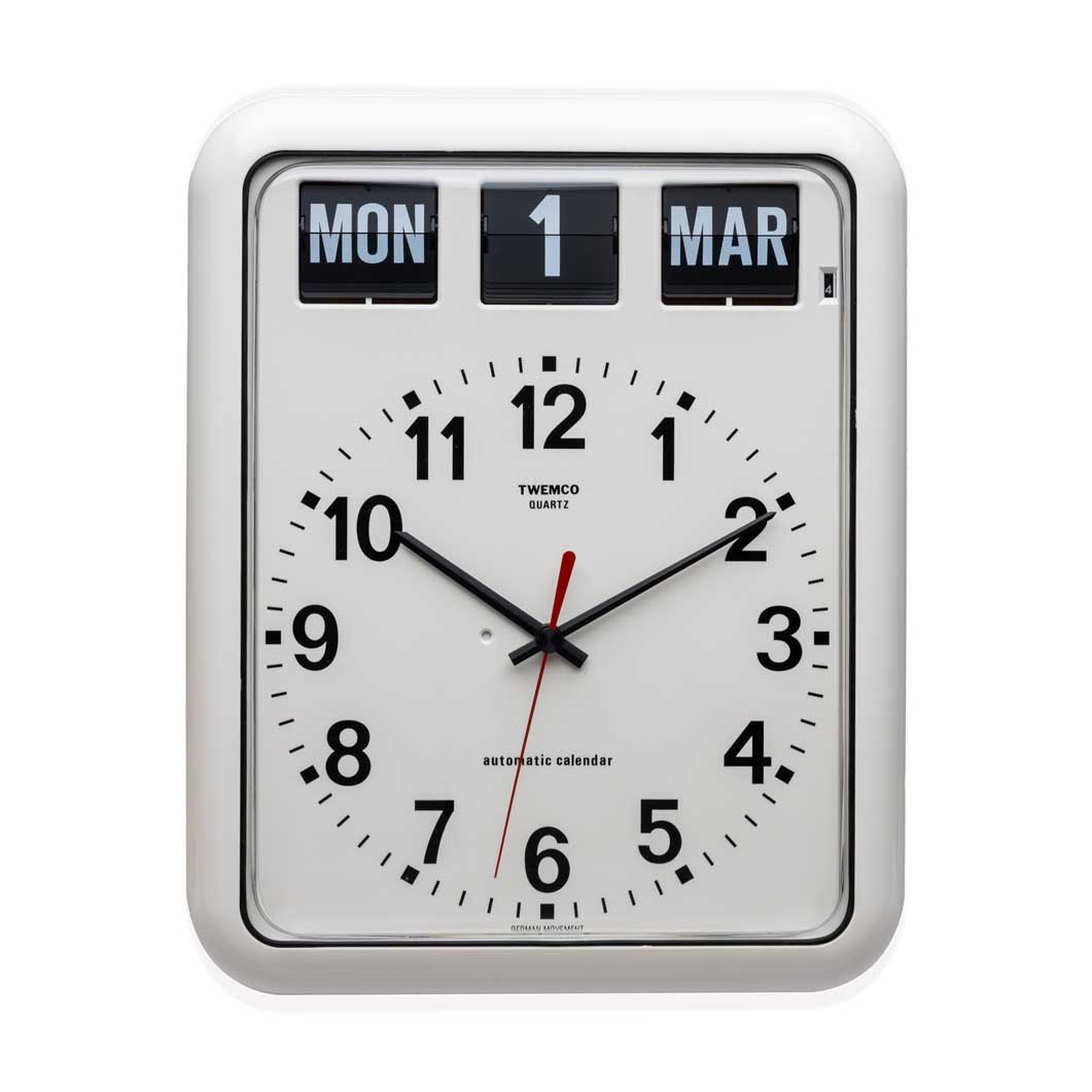 Twemco ウォールクロック BQ12 ホワイト(ウォールクロック BQ12