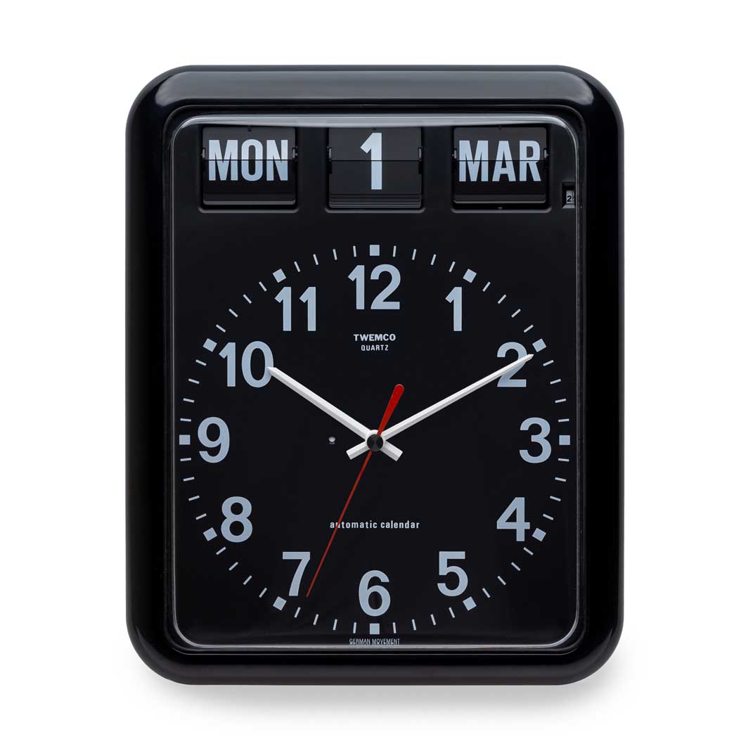 Twemco ウォールクロック BQ12 ブラック(ウォールクロック BQ12