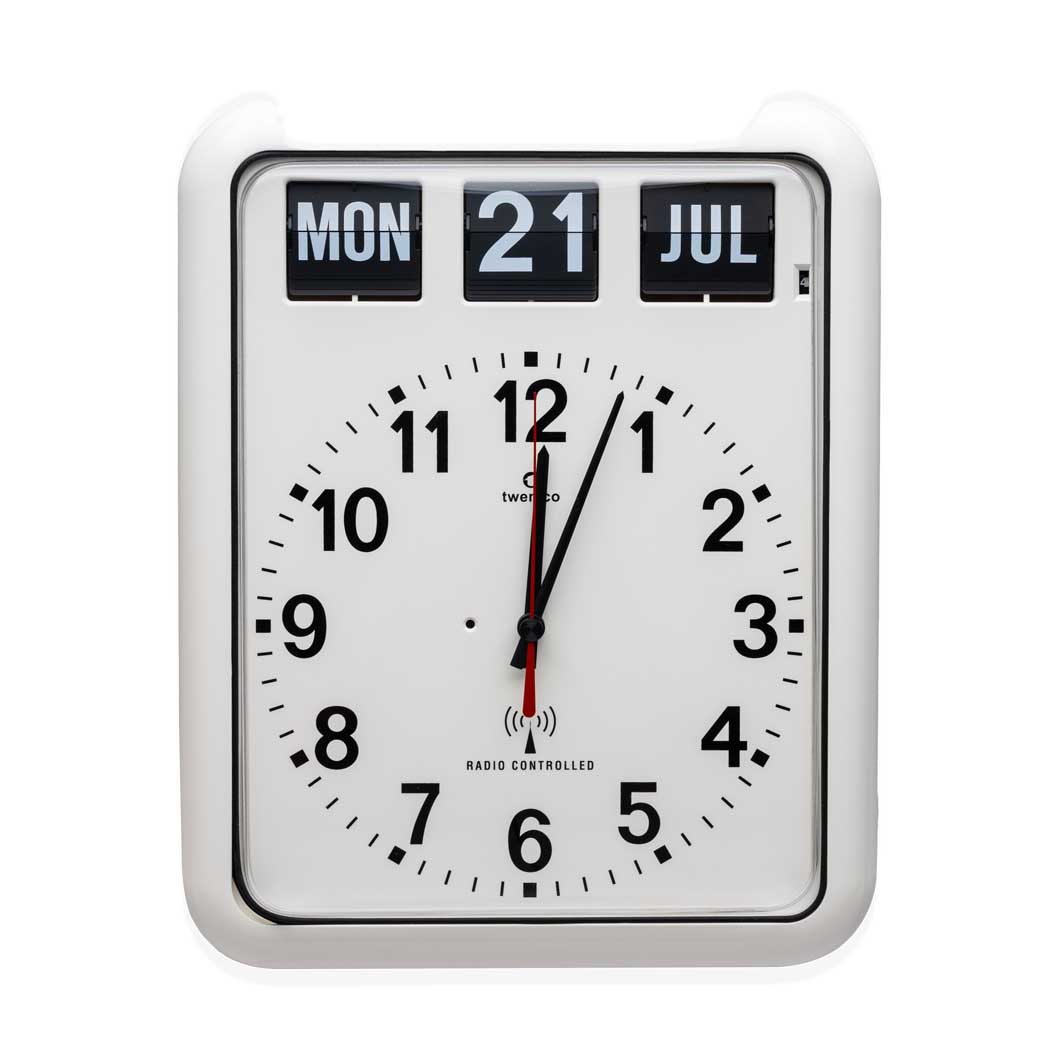 Twemco 電波式ウォールクロック RC12 ホワイト(電波式ウォールクロック