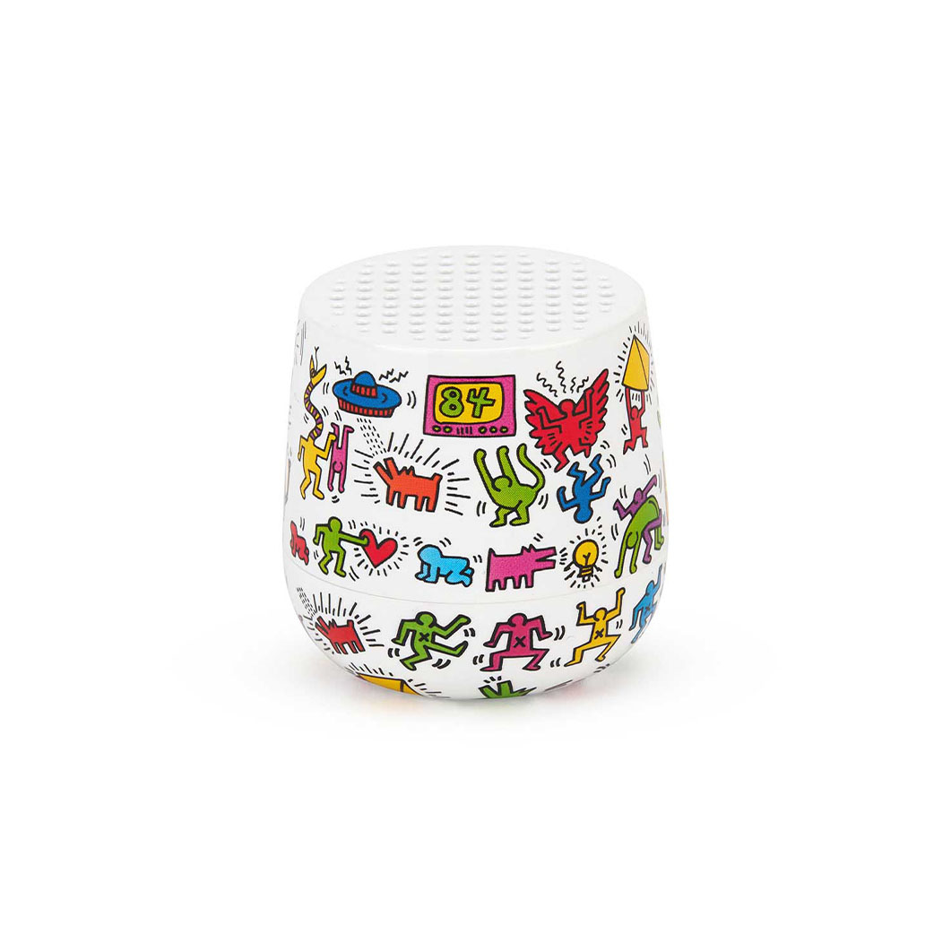 Lexon Mino＋ ワイヤレススピーカー Keith Haring Happy ホワイト：テック