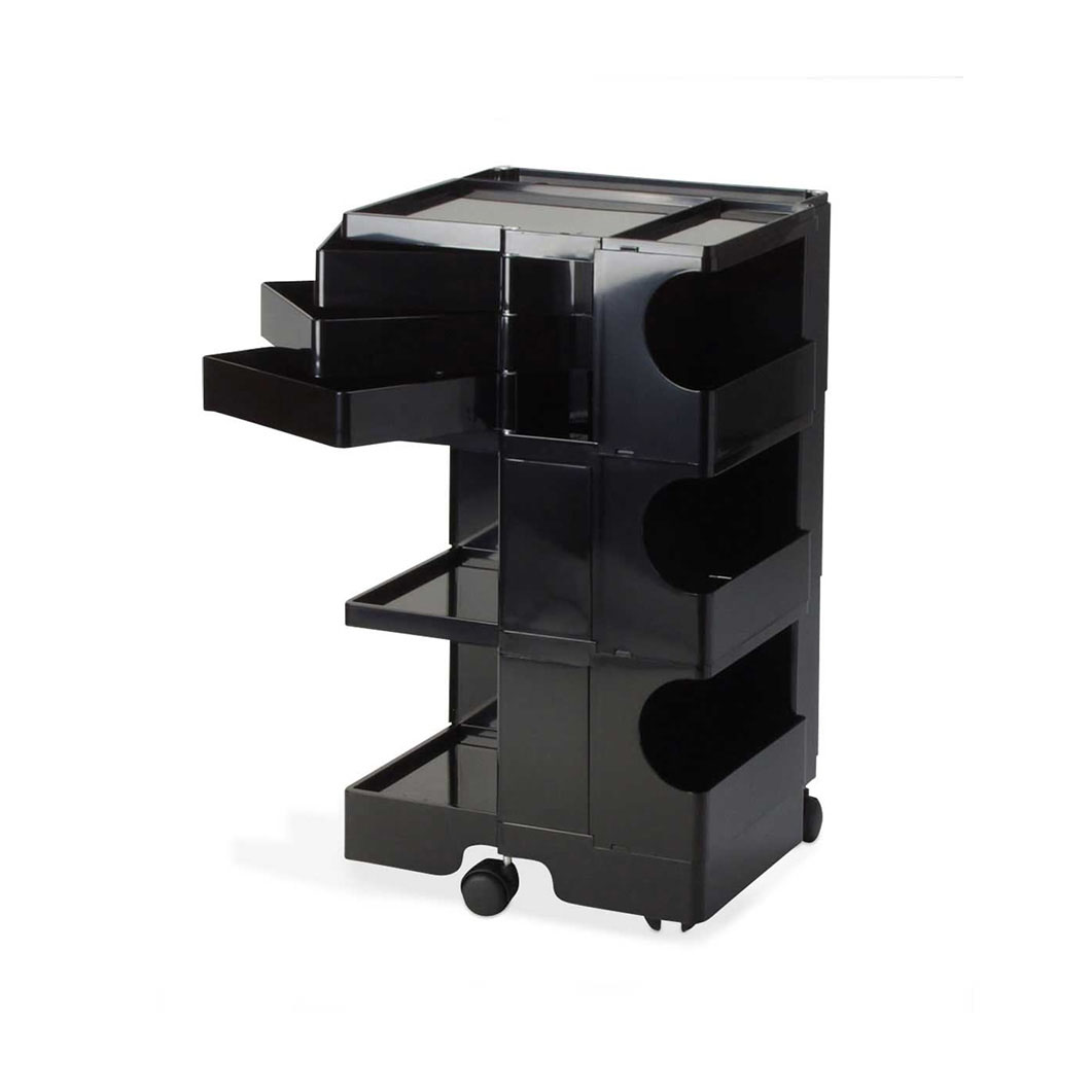 ボビーワゴン 3段3トレイ ブラック(ブラック)：ホーム