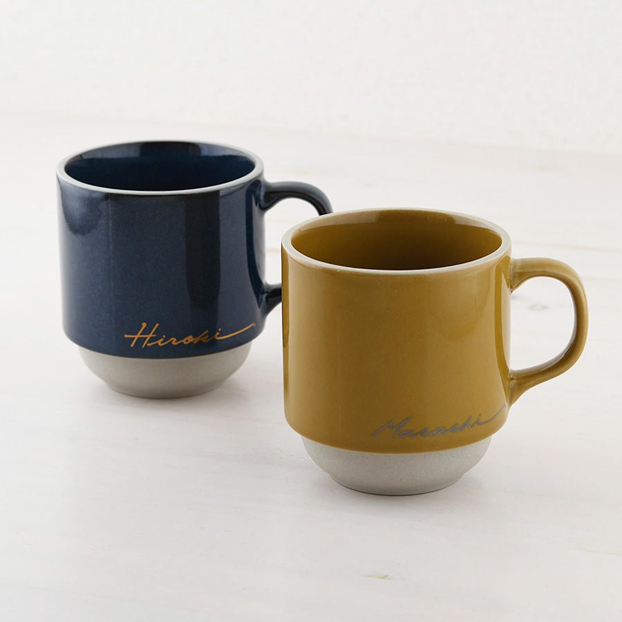 サインド・マッシュ＊名入れマグ＆プレートM ペア食器セット（計4点