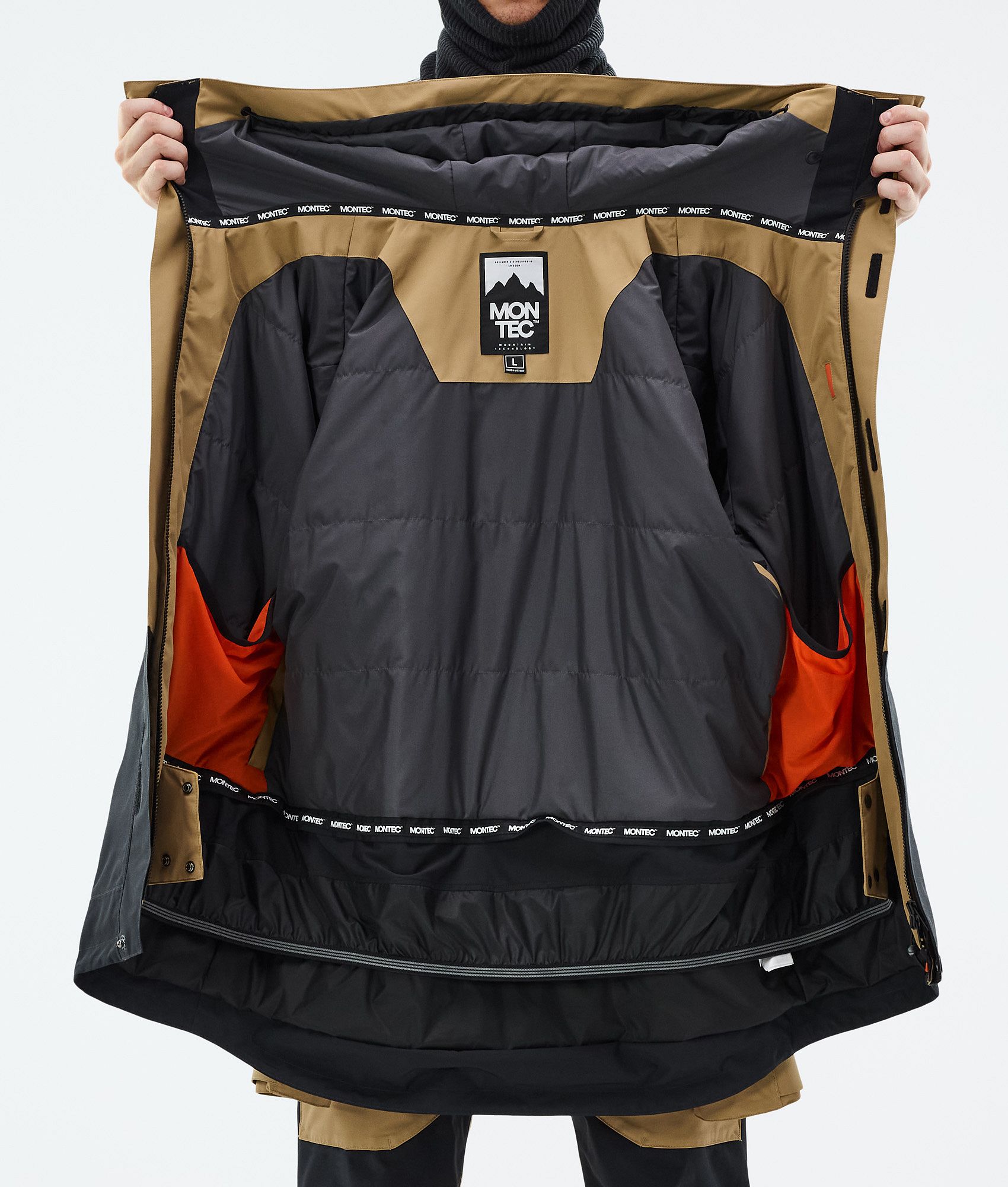 Montec Fawk Snowboard Jacket Men Gold/Black | Montecwear.com