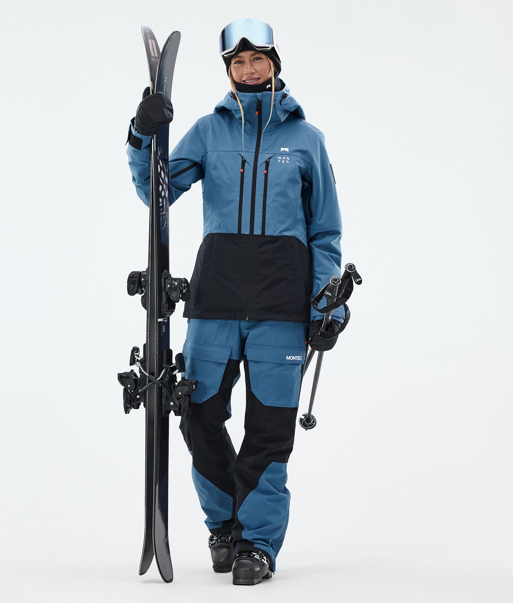Montec Moss W Ski Jacket Women Blue Steel/Black | Montecwear.com