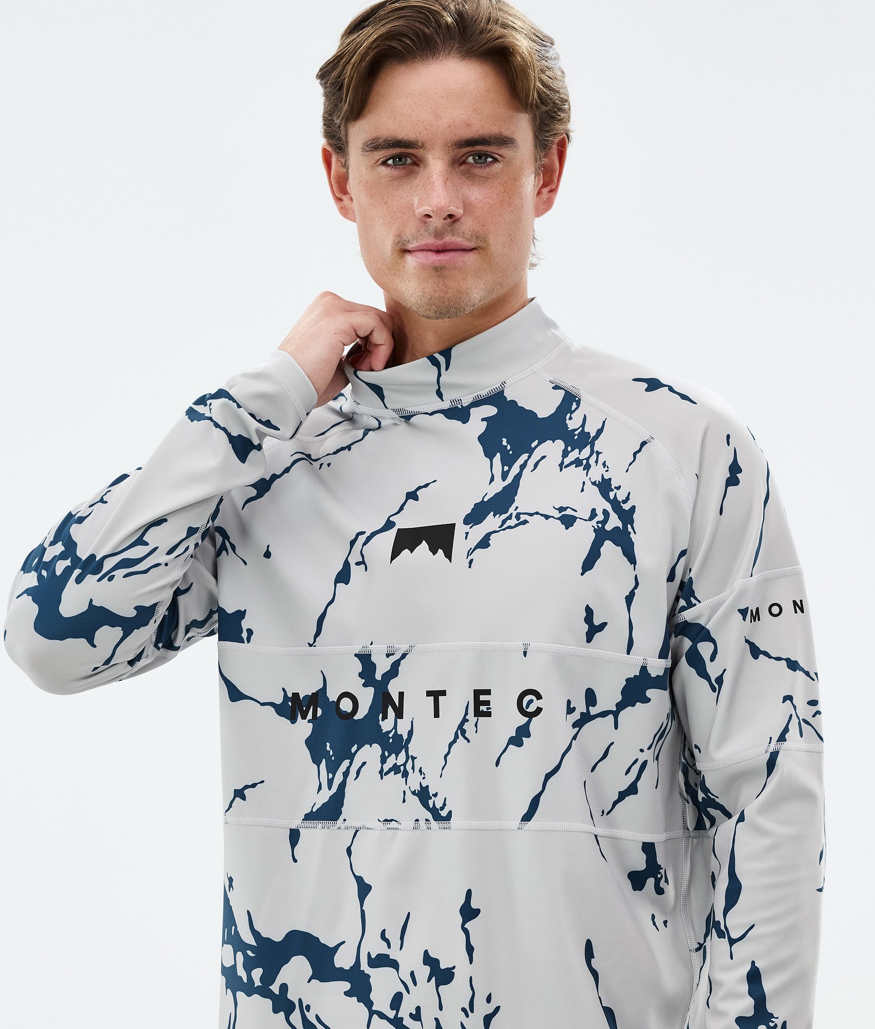 Montec Alpha ベースレイヤートップ メンズ Ice - グレー | Montecwear.com