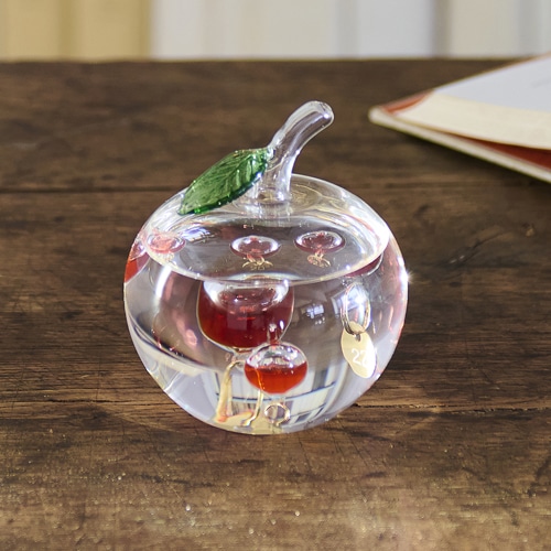 MDS BtoB |#茶谷産業 インテリア置物 ガラスフロート温度計 りんご 333