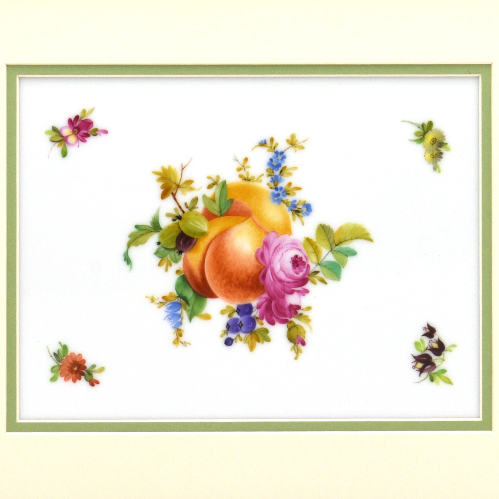 60%Off】ヘレンド(Herend) 陶板画(高さ:15cm,幅:20cm)磁器製 フルーツ