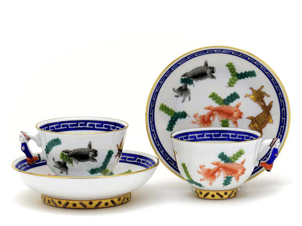 ヘレンド(Herend) コーヒーセット(2人用) ポワッソン(10pc/PO