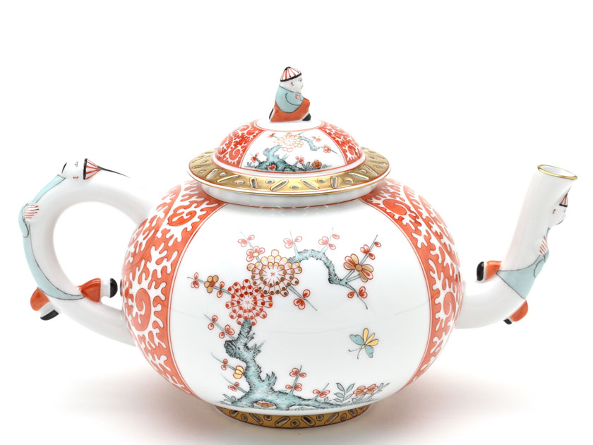 ヘレンド(Herend) ティーポット(800cc)マンダリン装飾 柿右衛門