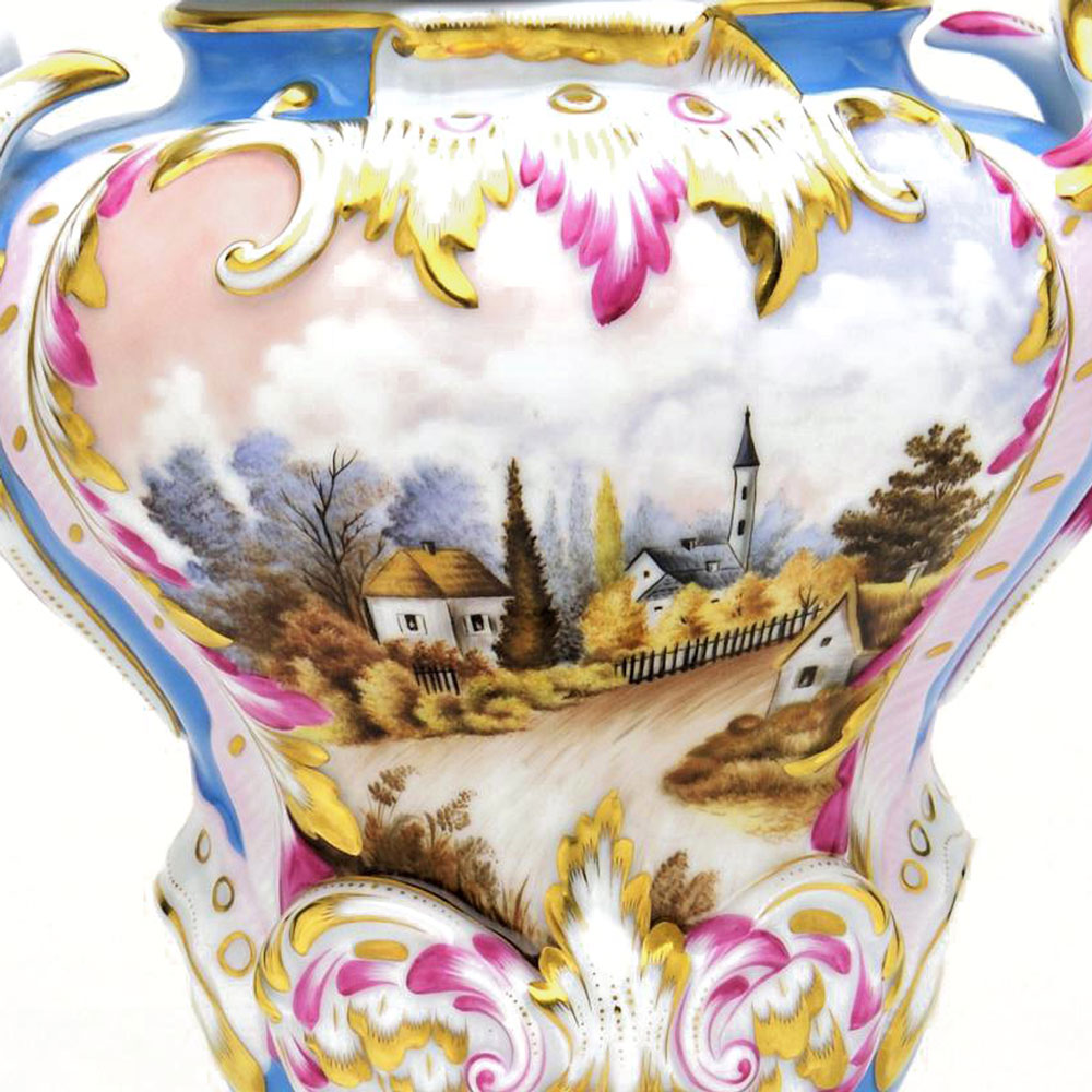 60%Off】ヘレンド(Herend) 蓋付き飾り壺(高さ:35.5cm) スペシャル