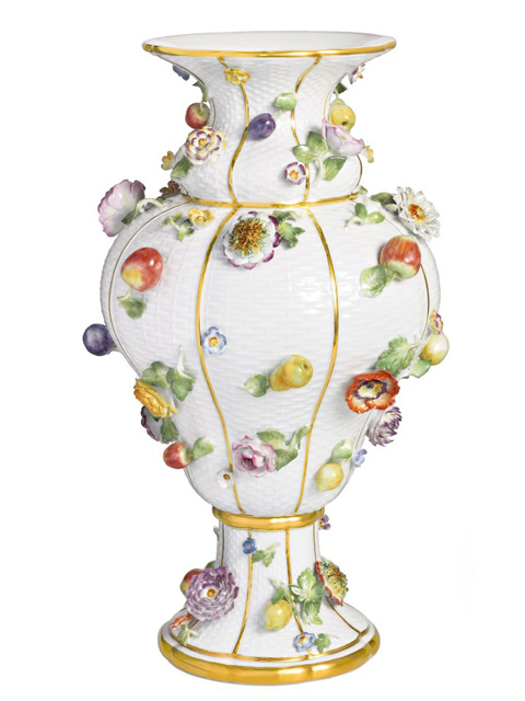 貼花花瓶｢花と果物｣|ドイツの名窯マイセン 日本公式サイト