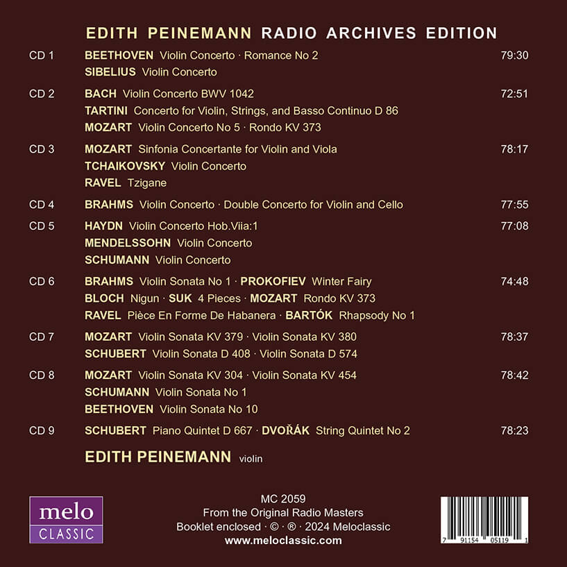 Edith Peinemann ∙ Radio Archives Edition ∙ 9CD Box