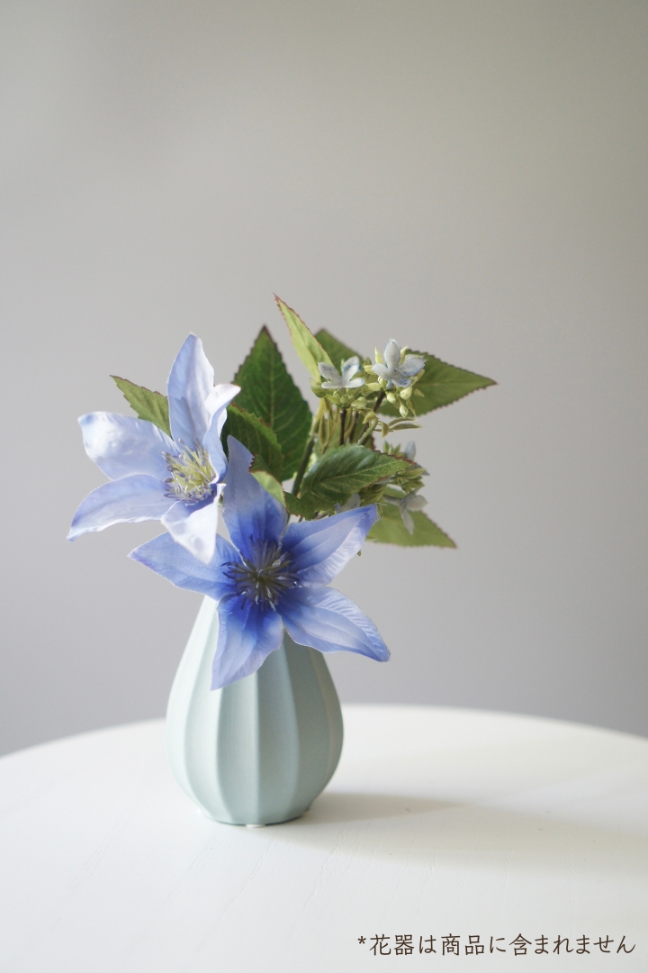 高品質]御仏壇用のお供え花（クレマチス ブルー）｜お墓へのお供え用