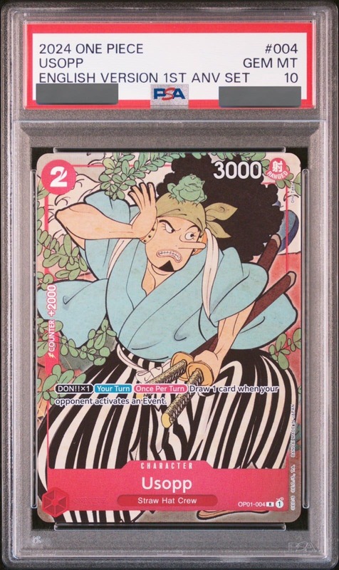 PSA10鑑定済】ウソップ【プロモ】《赤》【英語版 1nd ANNIVERSARY SET