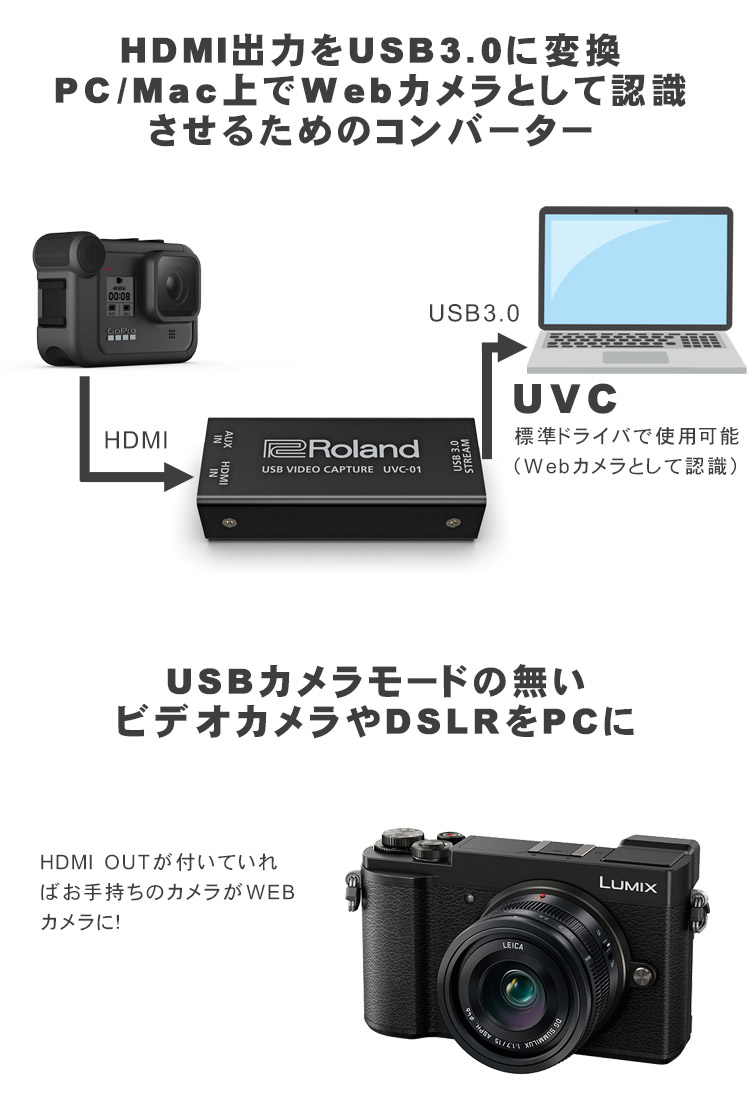 Roland ビデオキャプチャー UVC-01【福山楽器センター】