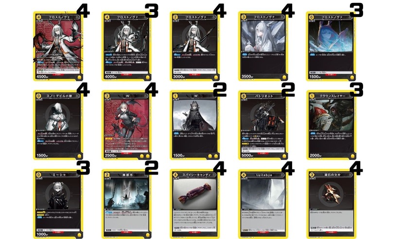 アークナイツ：【黄】スノーデビル小隊デッキ 0 販売ページ｜ユニオン