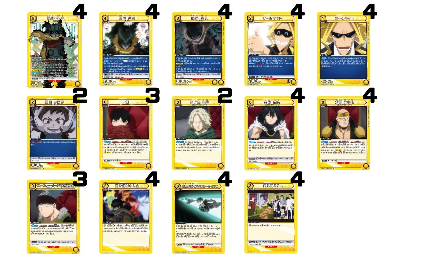 僕のヒーローアカデミア：【黄】緑谷 出久デッキ 販売ページ｜ユニオン