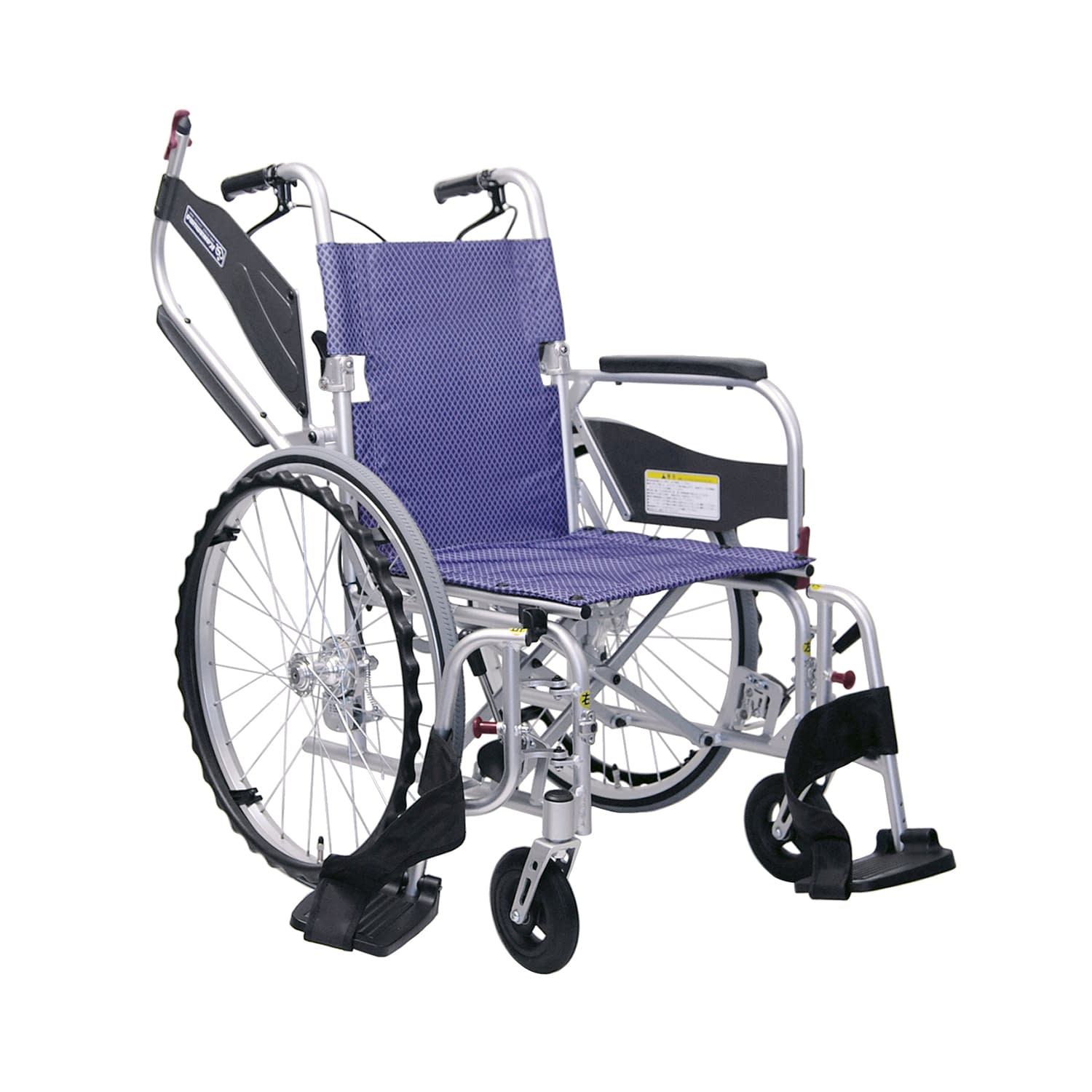 超軽量車いす(自走用)ふわりす＋ 自走用・背折れ 車椅子 24-6617-0001