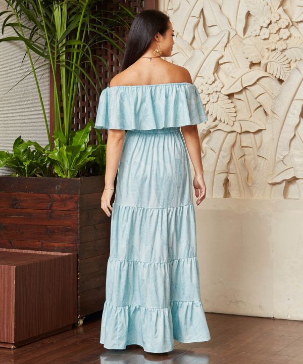 フラダンス ドレス マウナロア ワンピース エメラルドグリーン 1004