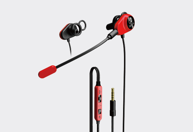 Nintendo Switch専用デュアルダクトゲーミングイヤホンレッド