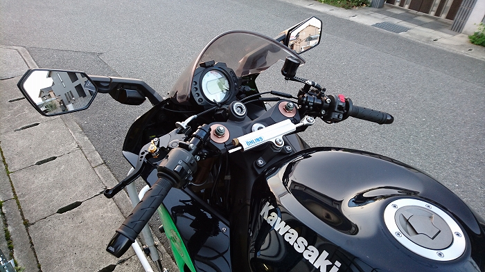 ZX-10Rのハンドル交換のレポート