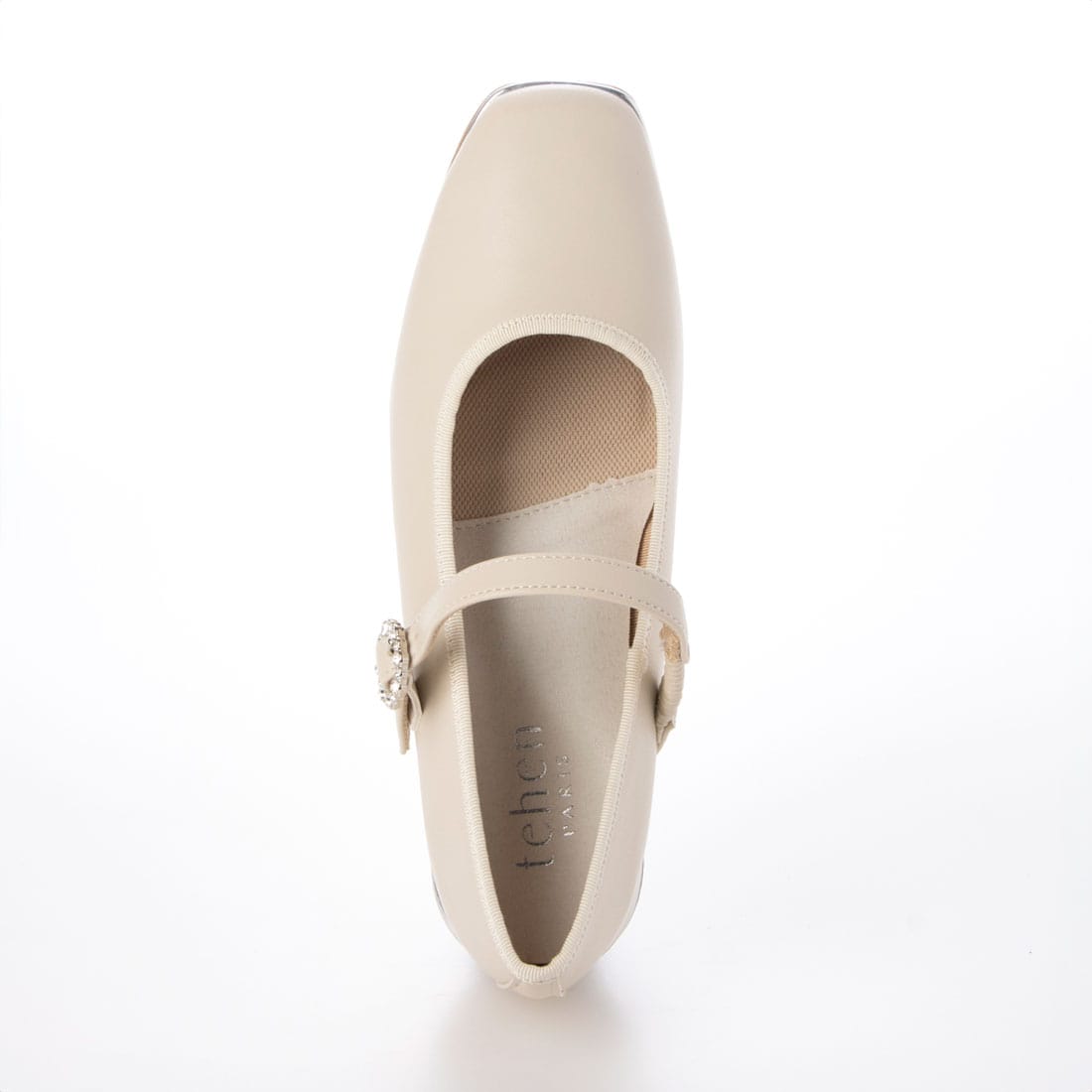 テーン tehen 柔らかアッパーのビジューバックル メリージェーン