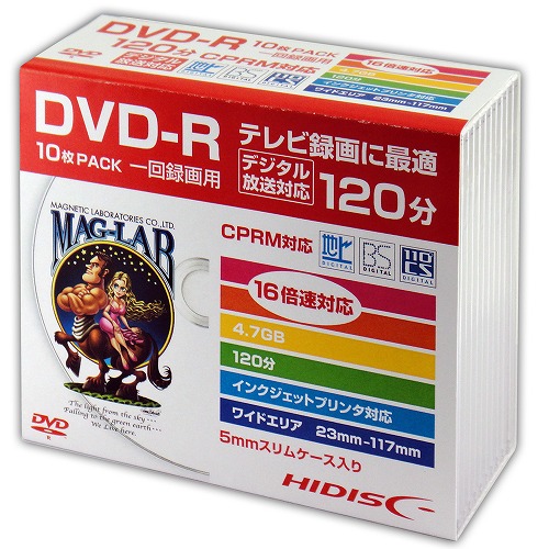 HIDISC DVD-R DL 8倍速対応 8.5GB 1回 CPRM対応 録画用 インクジェット