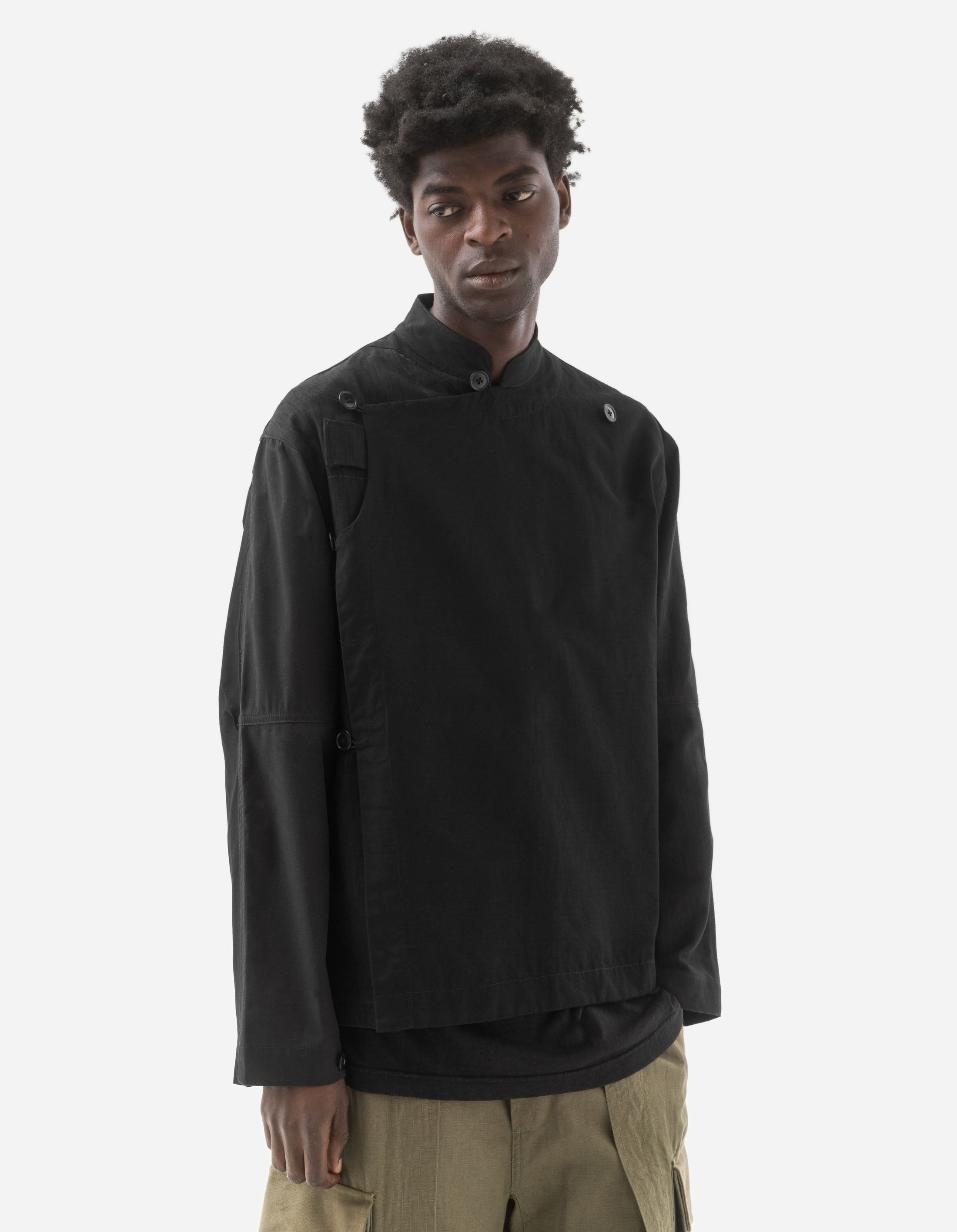 6084 Upcycled Monk Shirt Black – Maharishi