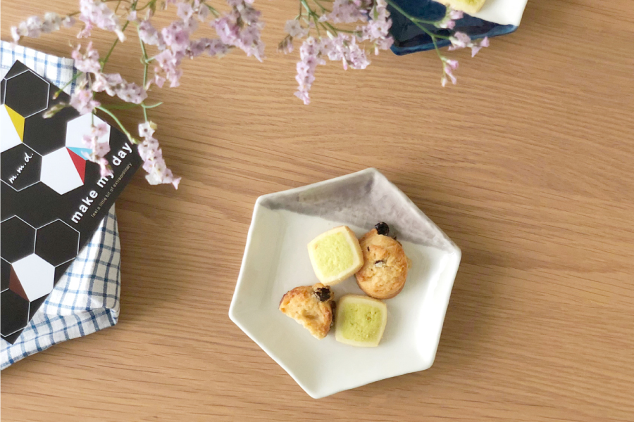 六角形の安定と調和、永く続くという想いをこめて」取皿・中鉢・マルチ