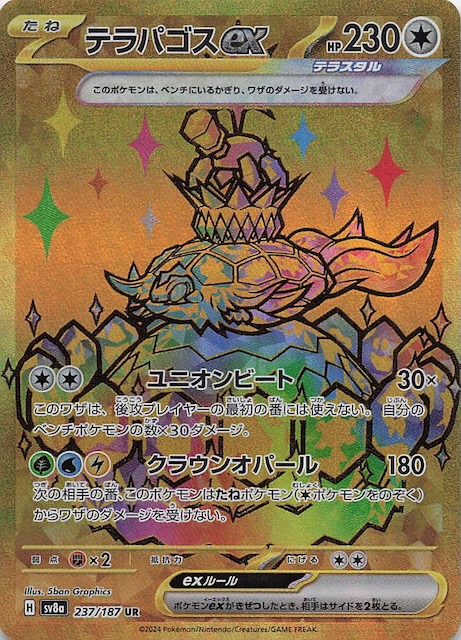 テラスタルフェスex UR】テラパゴスex 237/187 - マナソース