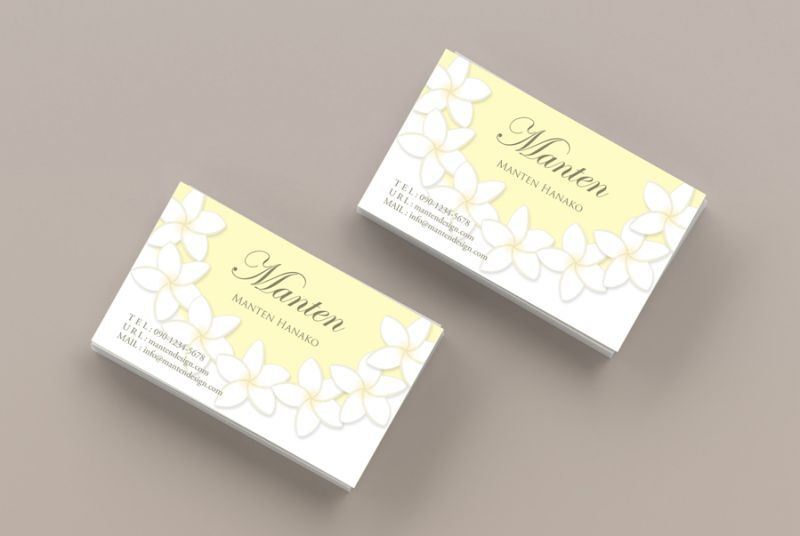 ◇名刺＊ショップカード◇幻想的ハイビスカスでお洒落デザイン