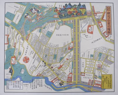 雑司ヶ谷音羽絵図 江戸切絵図 尾張屋清七板 複製 / 地図のご購入は