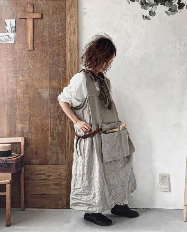 MARCHE' DE SOEUR／種蒔のエプロン・リトアニアリネン - MARCHE' DE SOEUR