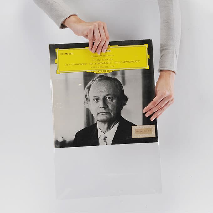 LPレコード用クリアパック（セロパック）OPP製 のり付き袋 厚口 500枚