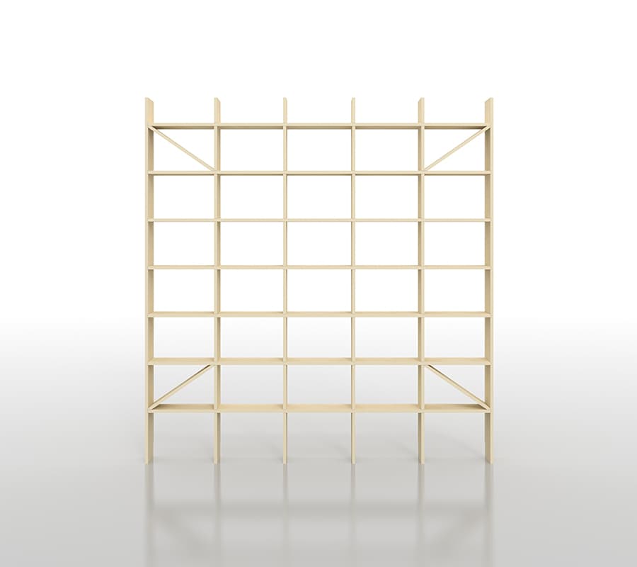 壁一面のA5判本棚 大容量|シンプルな本棚・ウォールシェルフはマルゲリータ