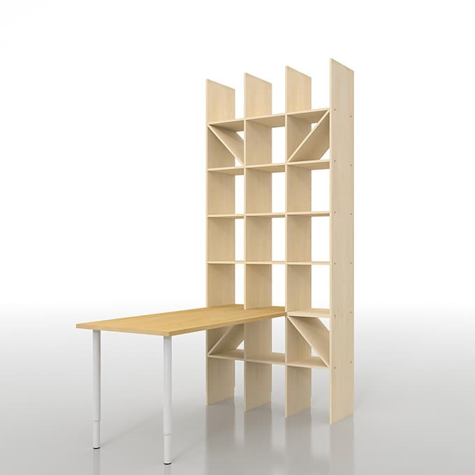 机付き本棚|デスク付き本棚の通販はマルゲリータ