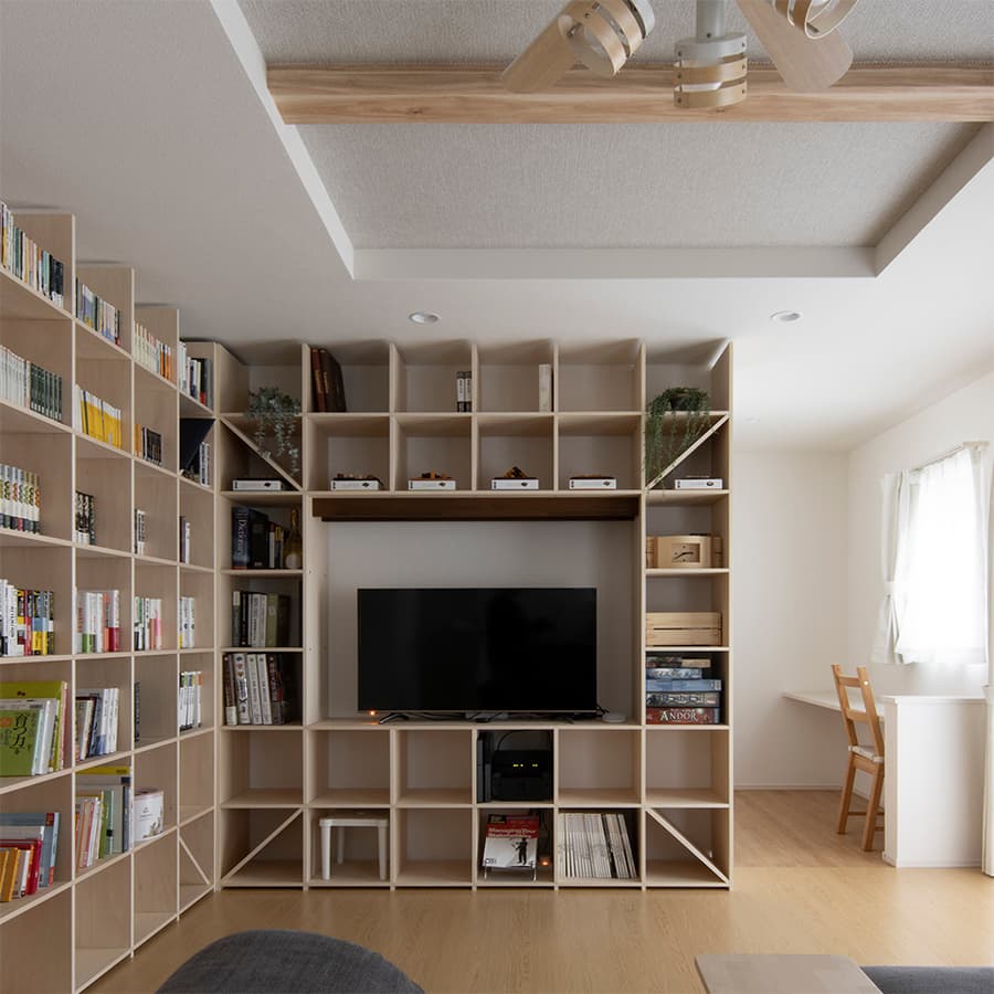 テレビ 壁面収納 | テレビ台と本棚なら「マルゲリータ」の通販