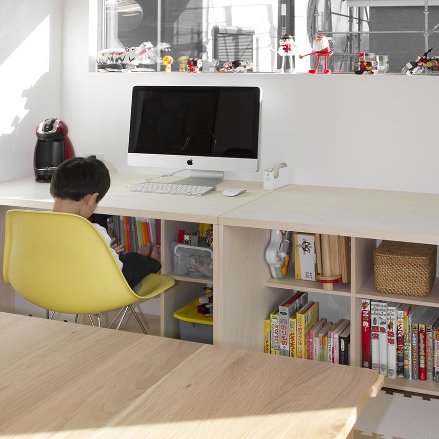 足元棚付きデスク 作業机|本棚の通販はマルゲリータ