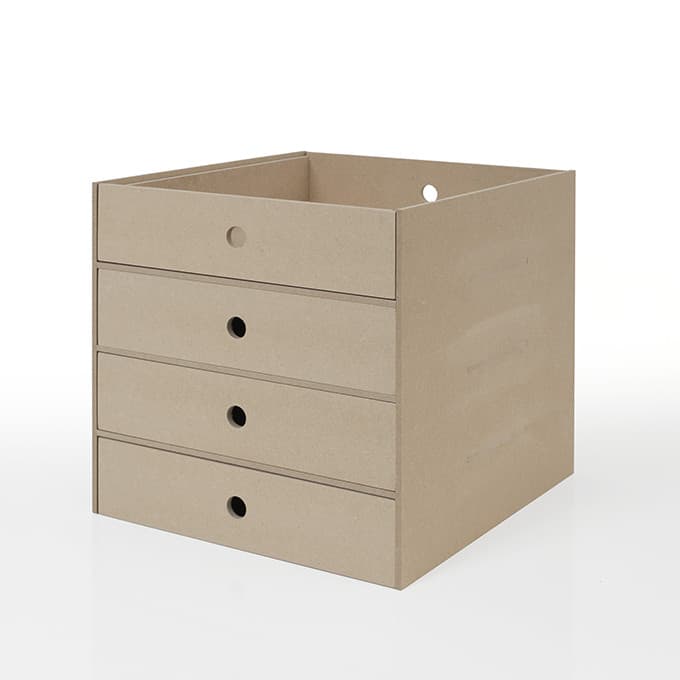 A4書類収納引き出し 4段（本棚 奥行350専用）|本棚の通販はマルゲリータ