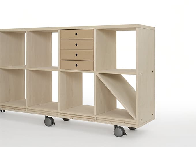 A4書類収納引き出し 4段（本棚 奥行350専用）|本棚の通販はマルゲリータ