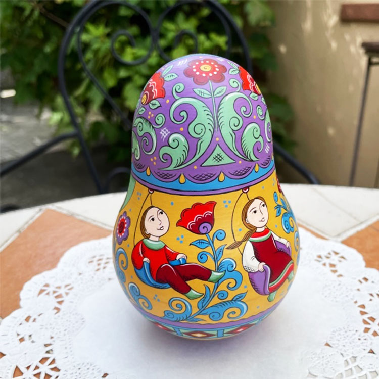 ロシア雑貨店マリンカ / オリガ・ザバイキナ作 起き上がりこぼしozk014