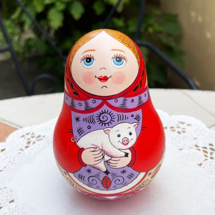 ロシア雑貨店マリンカ / オリガ・ザバイキナ作 起き上がりこぼしozk018