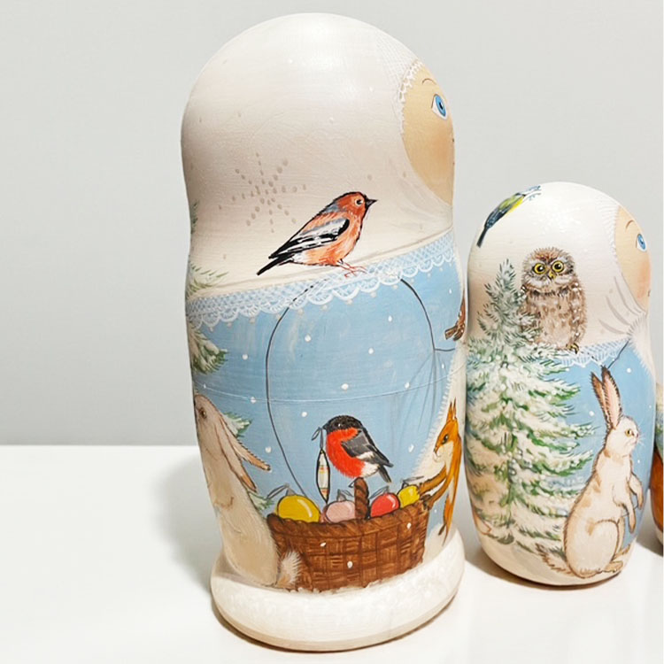 ロシア雑貨店マリンカ / タチアナ・ボボワ作 マトリョーシカtb144-5p