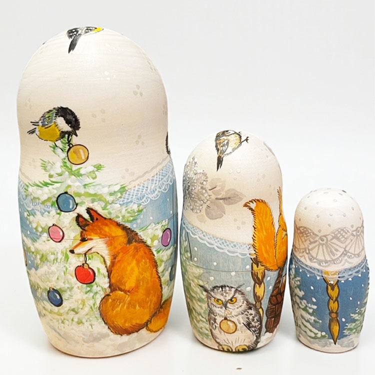 ロシア雑貨店マリンカ / タチアナ・ボボワ作 マトリョーシカtb144-5p