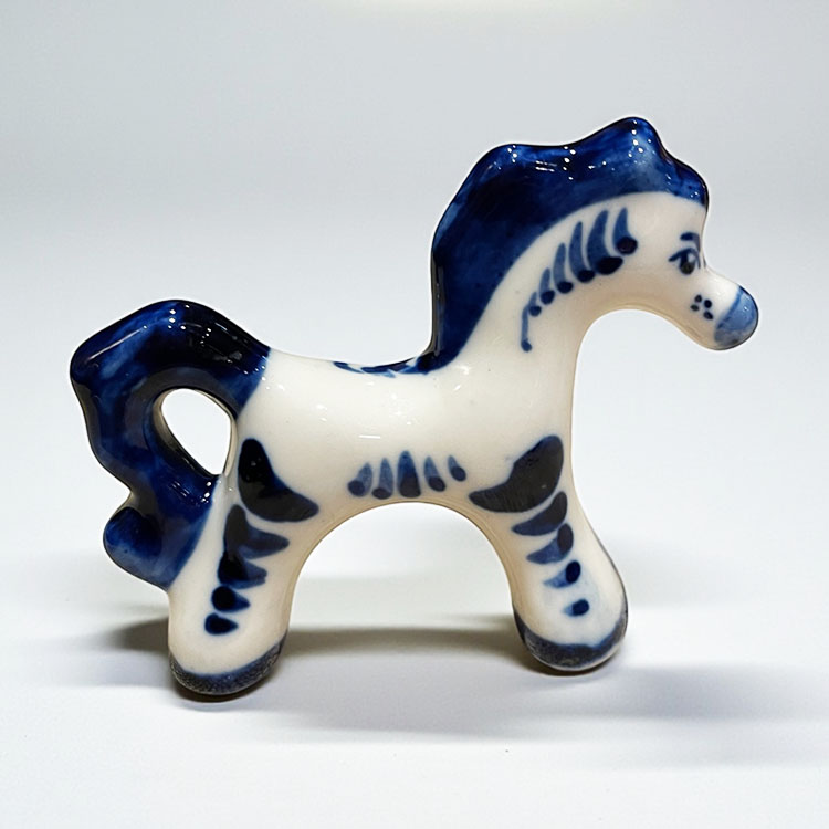 ロシア雑貨店マリンカ / グジェリ陶器 馬小物gz227